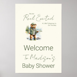 Little Fisherman Baby shower Welkomstbord Poster