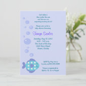 Little Fishy Ocean Invitation Baby shower 5x7 (Debout devant)