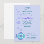Little Fishy Ocean Invitation Baby shower 5x7 (Devant / Derrière)