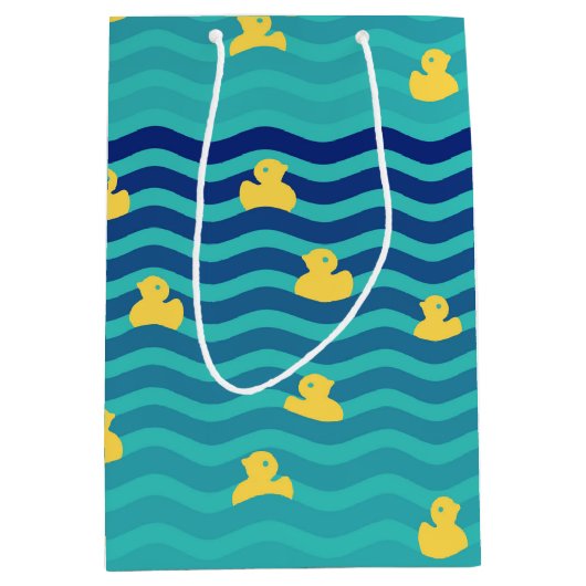 Little Floating Yellow Ducks Medium Cadeauzakje (Voorkant)