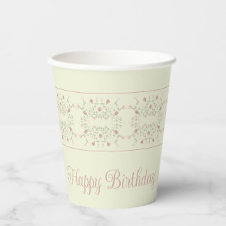 Little Floral Accented Papieren Bekers