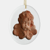 LITTLE FLORENTINE ANGEL Red Ruby Gem Stone Keramisch Ornament (Rechts)