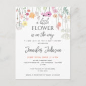 Little Flower Baby Shower Invitation Postcard (Devant)