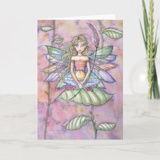 Little Flower Fairy Blank Notecard Kaart (Voorkant)