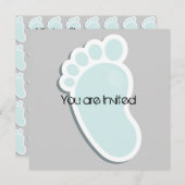 Little Footprints Baby shower Kaart (Voorkant / Achterkant)