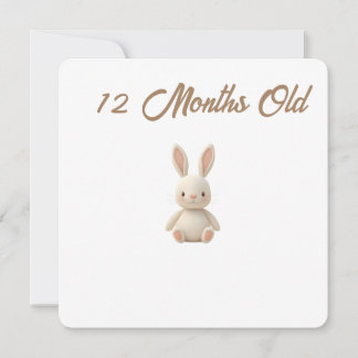 Little Forest Friends Baby Milestone Card –12 Mont Feestdagenkaart