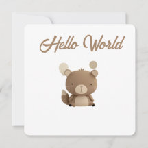 Little Forest Friends Baby Milestone Card – Hello