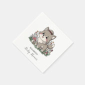 Little Forest Wolf Baby shower Servet (Hoek)