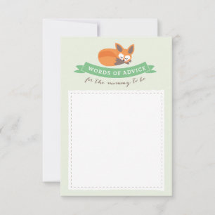 Little Fox Advice Kaart Baby shower Game