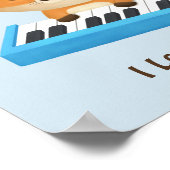 Little Fox aime jouer Piano Leçon Poster (Coin)