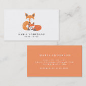 Little Fox Babysitter Cartes de visite (Devant / Derrière)