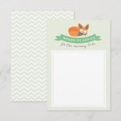 Little Fox Conseils Cartes Baby shower Jeu (Devant / Derrière)