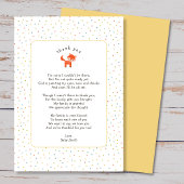 Little Fox merci note avec poème