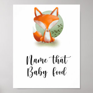 Little Fox - noem dat Baby voedsel Poster