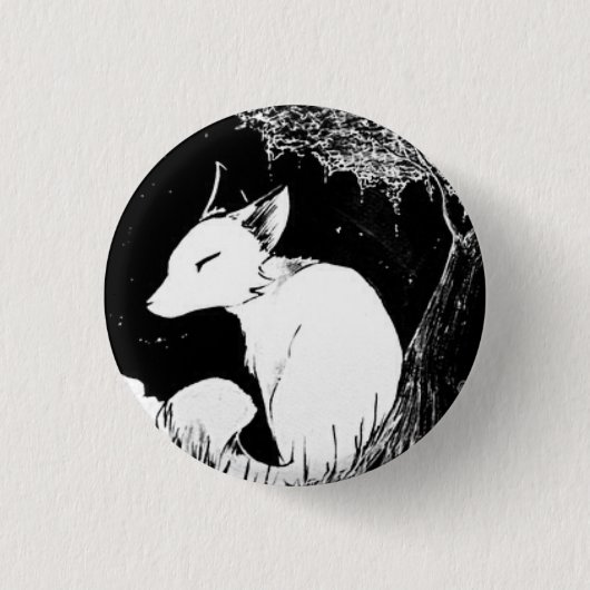 Little Fox Ronde Button 3,2 Cm (Voorkant)