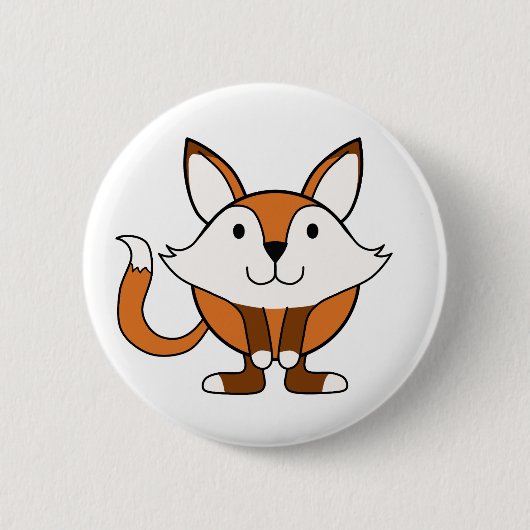Little fox ronde button 5,7 cm (Voorkant)