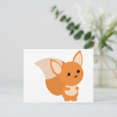 Little Foxy Poo Briefkaart (Staand voorkant)