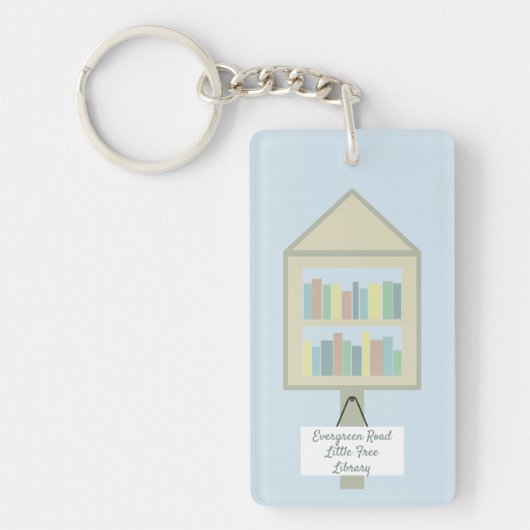 Little Free Library Personalized Sleutelhanger (Voorkant)