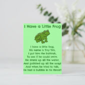 Little Frog Poem Briefkaart (Staand voorkant)