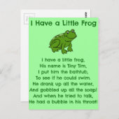 Little Frog Poem Briefkaart (Voorkant / Achterkant)