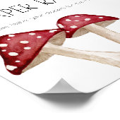 Little Fun Guy Mushroom Baby shower Luier Raffle Poster (Hoek)