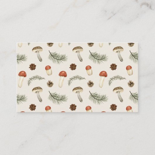 Little Fun Guy Mushroom Bee Luier Raffle Ticket Informatiekaartje (Achterkant)