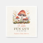 Little Fun Guy Mushroom Floral Boy Baby shower Servet (Voorkant)