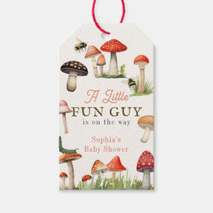 Little Fun Guy Paddenstoel Bijen Jongens Baby Borr Cadeaulabel