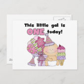 Little Gal is een Tshirts en geschenken Briefkaart (Voorkant / Achterkant)