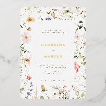 Little Garden Wedding Folie Invitation