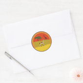 Little Gazelle Ronde Sticker (Envelop)