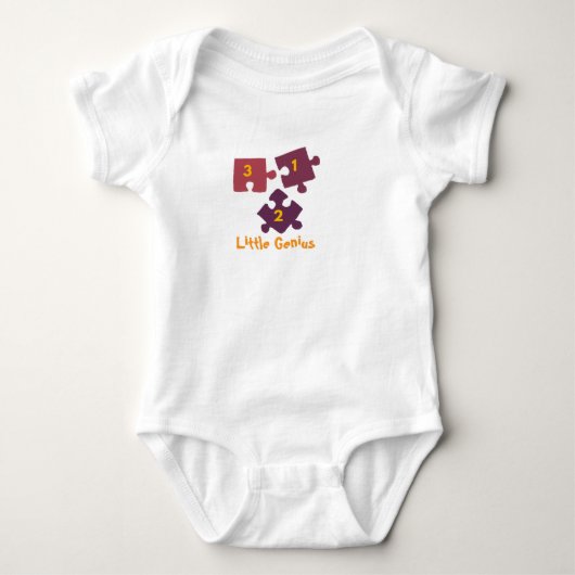 Little Genius Puzzle Baby Bodysuit . (Voorkant)