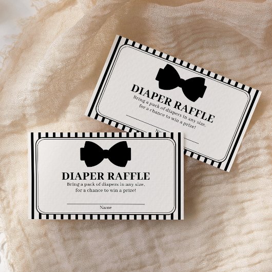 Little Gentleman Baby Shower Diaper Raffle Informatiekaartje
