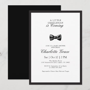 Little Gentleman Baby shower Invitation Bedankkaart