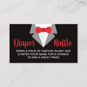 Little Gentleman Luier Raffle Ticket, Tuxedo Visitekaartje