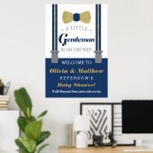 Little Gentleman Welcome Sign Poster, Faux Glitter Poster (Thuiskantoor)