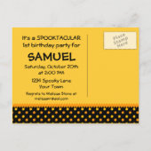 Little Ghost 1st Birthday Briefkaart (Achterkant)