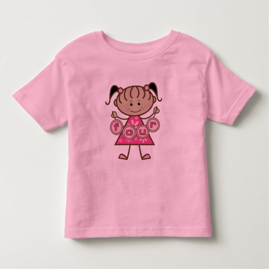 Little Girl 4th Birthday Tshirts et cadeaux (Devant)