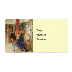 Little Girl bij draaiend wiel Etiket