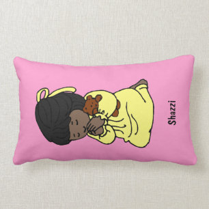 Little Girl Custom Prayer Pillow: Afrikaans-Amerik Kussen
