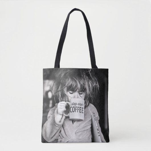 Little Girl Drink koffie Draagtas (Voorkant)