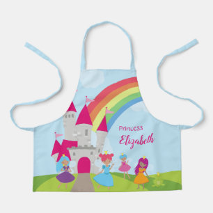 Little Girl Fairy Princess met Rainbow en Castle Schort