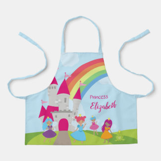 Little Girl Fairy Princess met Rainbow en Castle Schort