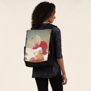 Little Girl Hugging Deer Rugtassen