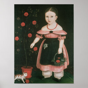 Little Girl in Lavender, c.1840 Poster