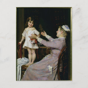 Little Girl met een Doll en Hare Nurse, 1896 Briefkaart