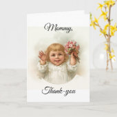 Little Girl met Flowers Kaart (Gele Bloem)