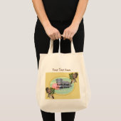 Little Girl met Puppies Foto Tote Bag (Voorkant (product))