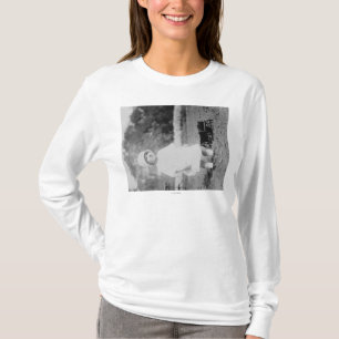 Little Girl met Speelgoed Wagon Foto T-shirt