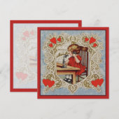 Little Girl met Telephone Invitation (Voorkant / Achterkant)